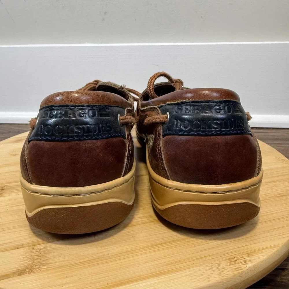 Sebago Docksides Boat Shoes Mens 9M Brown Leather Performance Marine Coastal